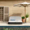 Costra Outdoor Aluminium & Rattan Chaise Lounge in Black