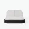 Costra Outdoor Aluminium & Rattan Chaise Lounge in Black