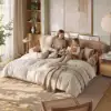 81" Queen 3-Seater Velvet 4 in 1 Futon Convertible Sleeper Sofa