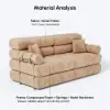 81" Queen 3-Seater Velvet 4 in 1 Futon Convertible Sleeper Sofa