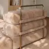 81" Queen 3-Seater Velvet 4 in 1 Futon Convertible Sleeper Sofa