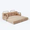 81" Queen 3-Seater Velvet 4 in 1 Futon Convertible Sleeper Sofa
