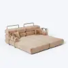 81" Queen 3-Seater Velvet 4 in 1 Futon Convertible Sleeper Sofa