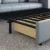 Picture of 233cm King Faux Leather Pull-out Sleeper Sofa with Storage and Side Pockets – AUD-H3223