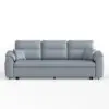 Picture of 233cm King Faux Leather Pull-out Sleeper Sofa with Storage and Side Pockets – AUD-H3223