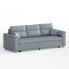 Picture of 233cm King Faux Leather Pull-out Sleeper Sofa with Storage and Side Pockets – AUD-H3223