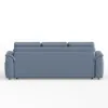 233cm King Faux Leather Pull-out Sleeper Sofa with Storage and Side Pockets – AUD-H3224