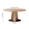 46"-60" Round Extendable Wood 4-6 Seater Dining Table – Natural