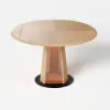46"-60" Round Extendable Wood 4-6 Seater Dining Table – Natural