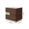 Horva 2-Drawer Walnut Nightstand with Charging Station & Sintered Stone Top, Set of 2