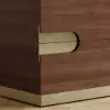 Horva 2-Drawer Walnut Nightstand with Charging Station & Sintered Stone Top, Set of 2