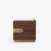 Horva 2-Drawer Walnut Nightstand with Charging Station & Sintered Stone Top, Set of 2
