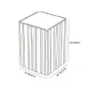 Aura Ash Wood Fluted Natural Side Table with Sintered Stone Top