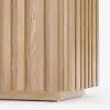 Aura Ash Wood Fluted Natural Side Table with Sintered Stone Top