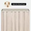 Aura Ash Wood Fluted Washwhite Side Table with Sintered Stone Top