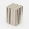Aura Ash Wood Fluted Washwhite Side Table with Sintered Stone Top