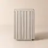 Aura Ash Wood Fluted Washwhite Side Table with Sintered Stone Top