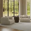 Aura Ash Wood Fluted Side Table with Sintered Stone Top