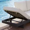 Tevara 7-Piece Outdoor Teak & Aluminium Modular Sofa Set for 6 in Sand with Ivory Cover