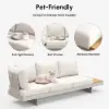 Tevara 7-Piece Outdoor Teak & Aluminium Modular Sofa Set for 6 with Ivory Cover
