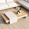 Tevara 7-Piece Outdoor Teak & Aluminium Modular Sofa Set for 6 with Ivory Cover