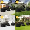 Cocaro 8-Piece Outdoor Rope Weave Swivel Sofa Set with Cover – Light Grey – AUD-H3236