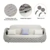 Cocaro 8-Piece Outdoor Rope Weave Swivel Sofa Set with Cover – Light Grey – AUD-H3236