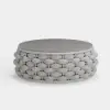Cocaro 8-Piece Outdoor Rope Weave Swivel Sofa Set with Cover – Light Grey – AUD-H3236