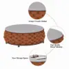 Cocaro 8-Piece Outdoor Rope Weave Swivel Sofa Set with Cover – Orange – AUD-H3242