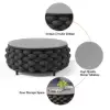 Cocaro 8-Piece Outdoor Rope Weave Swivel Sofa Set with Cover – Dark Grey – AUD-H3243