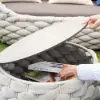 Cocaro 8-Piece Outdoor Rope Weave Swivel Sofa Set with Cover – Light Grey – AUD-H3244
