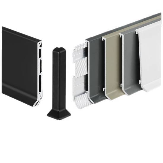 Picture of Extra Thick Aluminium Skirting Board, Double Layer Clip-On, Minimalist, 4/6/8cm