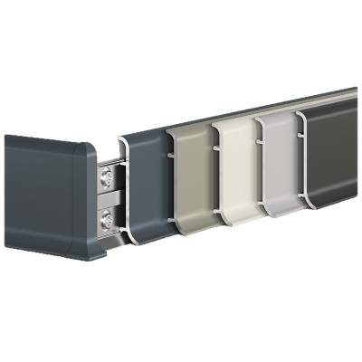Heavy-Duty Aluminium Alloy Snap-On Skirting Board 6cm/8cm, Minimalist Ultra-Narrow Curved Metal Skirting