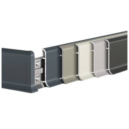 Picture of Heavy-Duty Aluminium Alloy Snap-On Skirting Board 6cm/8cm, Minimalist Ultra-Narrow Curved Metal Skirting
