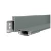 Picture of Heavy-Duty Aluminium Alloy Skirting Board 6cm, Rounded or Straight Edge, Snap-On Solid Black Metal Skirting