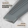 Picture of Heavy-Duty Aluminium Alloy Skirting Board 6cm, Rounded or Straight Edge, Snap-On Solid Black Metal Skirting