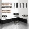 Picture of Heavy-Duty Aluminium Alloy Skirting Board 6cm, Rounded or Straight Edge, Snap-On Solid Black Metal Skirting