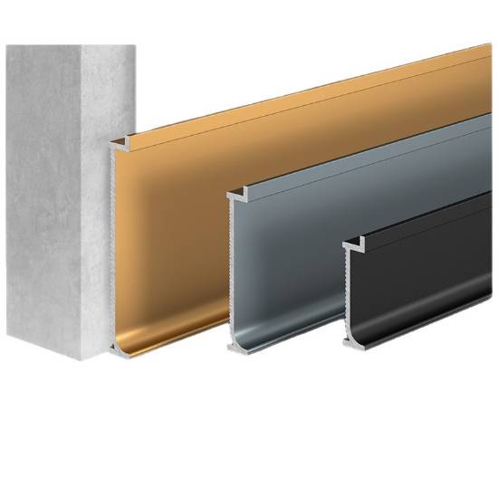 Picture of Aluminium Alloy Recessed Ultra-Narrow Concealed Metal Skirting Board for Wall Panels, 2/3/4/6cm