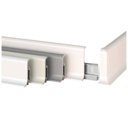 Picture of Aluminium Alloy Skirting Board 6/8cm, Ultra-Thin Snap-On Metal Skirting, Stainless Steel Slim Curved Profile