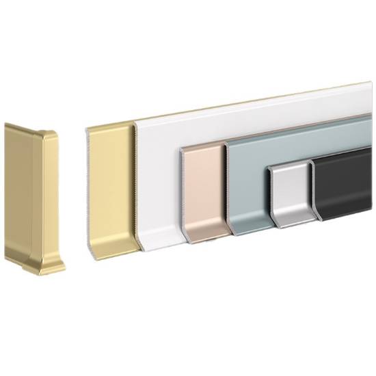 Picture of Thickened No-Drill Aluminium Skirting, Self-Adhesive Metal Trim, Minimalist