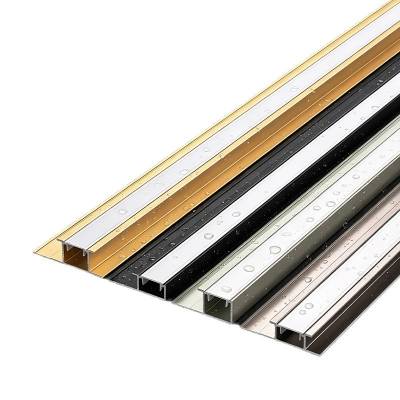 Aluminium Alloy Wall Panel LED Light Channel Trim, Recessed Concealed Wood Veneer Linear Light Profile