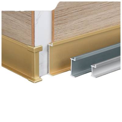 Aluminium Alloy Recessed Skirting Board, Concealed Flush-Mount Metal Wall Panel Skirting