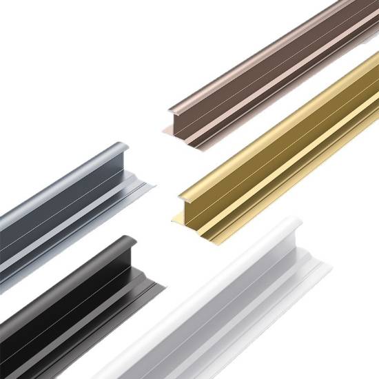 Picture of Aluminium Alloy H-Profile Wall Panel Edge Trim, Wood Veneer Joint Decorative Metal Strip