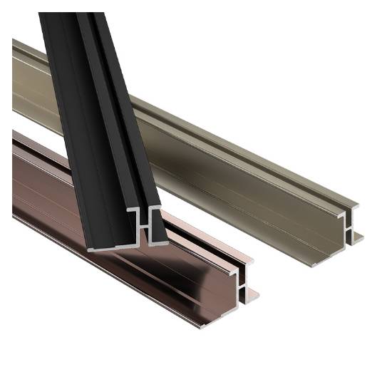 Picture of Aluminium Alloy Wall Panel H-Profile Trim, Wood Veneer Metal Edge Strip, Carbon Crystal Board Flush Joint