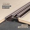 Picture of Aluminium Alloy Wall Panel H-Profile Trim, Wood Veneer Metal Edge Strip, Carbon Crystal Board Flush Joint