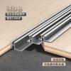 Picture of Aluminium Alloy Wall Panel H-Profile Trim, Wood Veneer Metal Edge Strip, Carbon Crystal Board Flush Joint