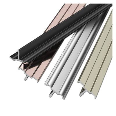 Aluminium Alloy Micro-Gap T-Shaped Strip, No-Groove, Ultra-Narrow Edge Trim for Wood Veneer Wall Panels
