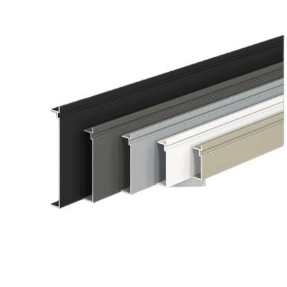 Picture of Aluminium Alloy Surface-Mount Skirting Board, Minimalist 5cm Flat Metal Skirting for Wall Panels