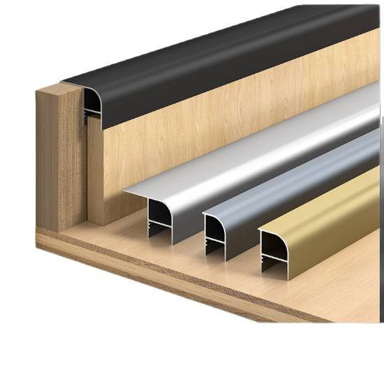 Picture of Aluminium Trim Profile for Tile, Timber Veneer and Wall Panel Edges, Curved Clip-On