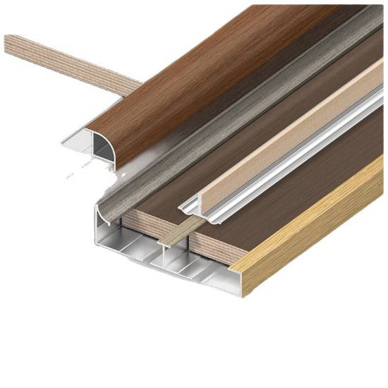 Picture of 8mm Aluminium Alloy Ultra-Narrow Edge Trim, L-Shaped and H-Profile, for Wood Veneer Wall Panels